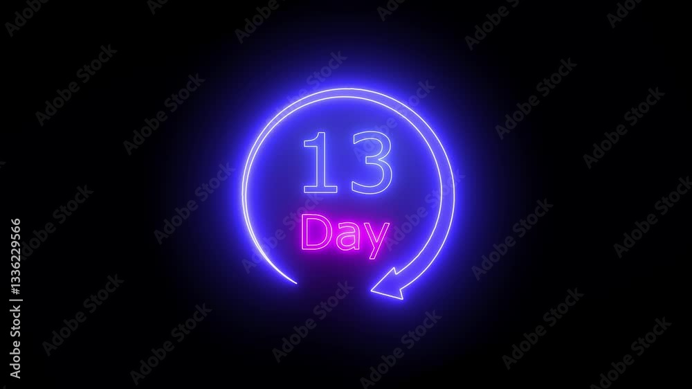 1 month countdown timer animation, 30 day counting down neon number 1 month countdown timer animation, 30 day counting down neon number