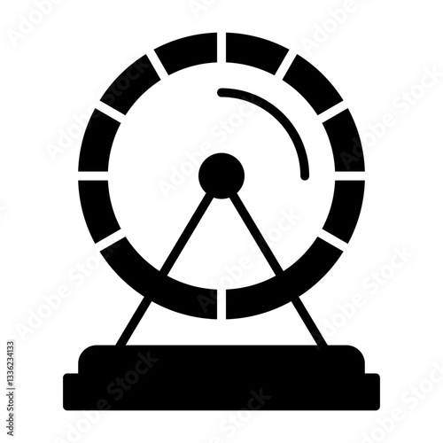 Hamster wheel Vector Solid Style Icon