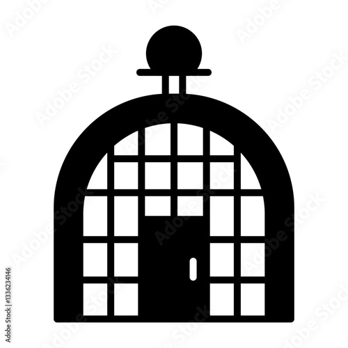 Birdcage Vector Solid Style Icon