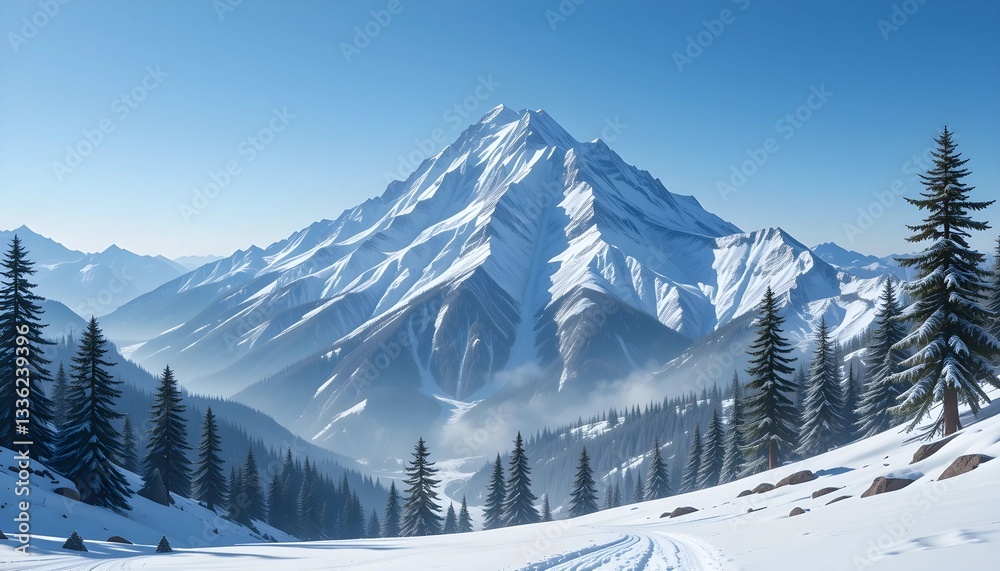 Fototapeta premium Snow mountain