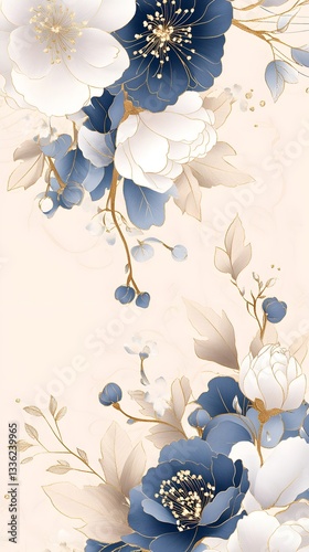 Chinese illustration flowers