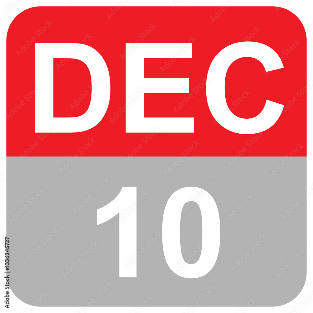 Dec 10 daily date month art illustration Dec 10 daily date month art illustration