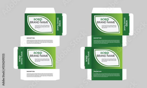 Packaging design  natural concept soap box design template package,