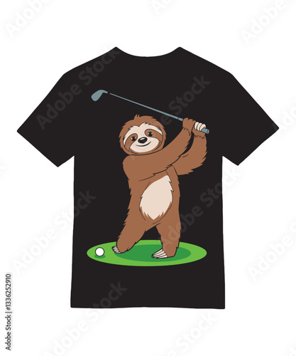 Sloth Golfer T-Shirt