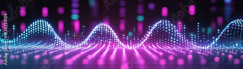Abstract representation of digital data visualized in vibrant colors