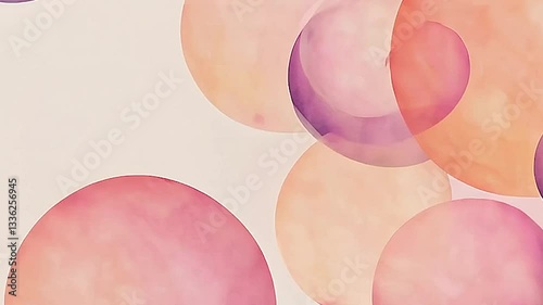 abstract circles on a pink surface