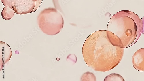 abstract circles on a pink surface