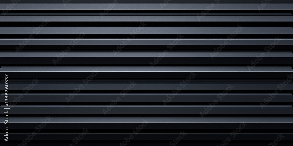 Obraz premium Corrugated Metal Texture - A ridged industrial metal