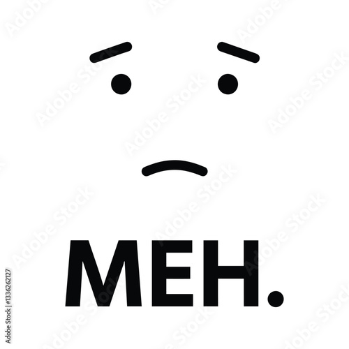 Meh T Shirt Design Sad Face Emoji