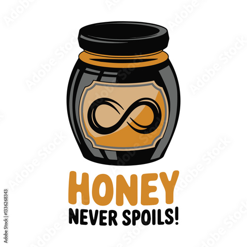 Honey Never Spoils T Shirt Design Honey Jar