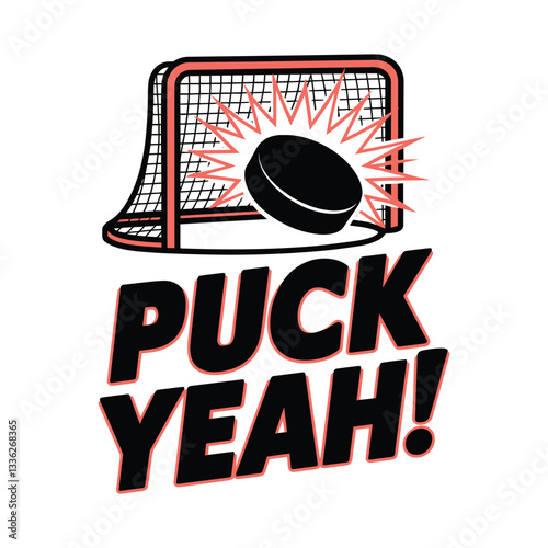 Puck Yeah T Shirt Design Hockey