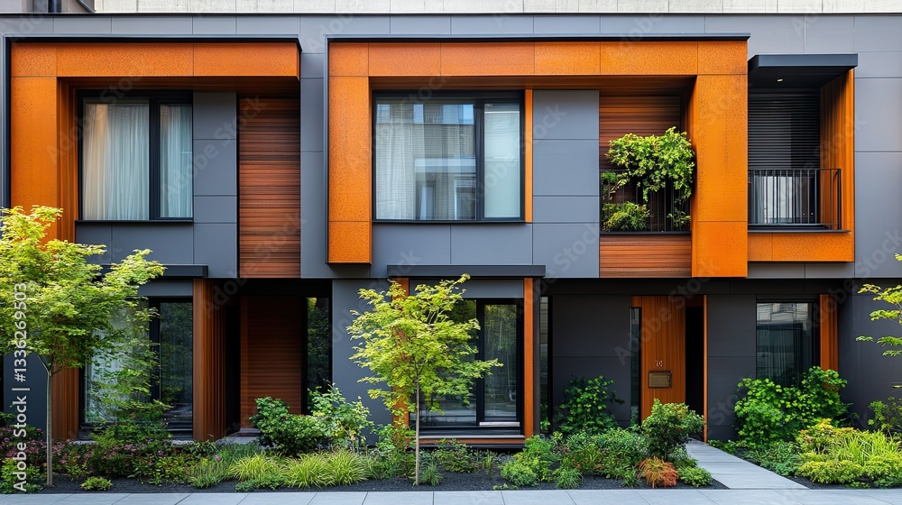 Facade of a townhouse Facade of a townhouse