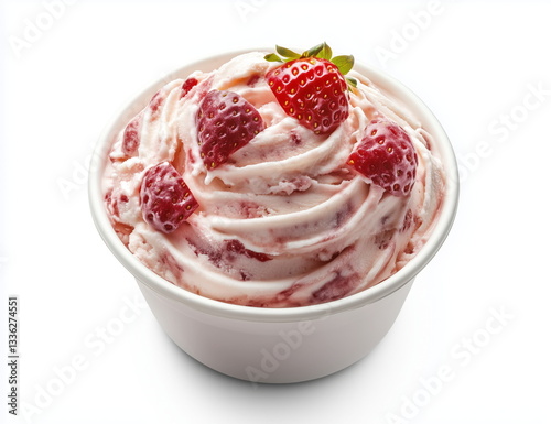 Obraz na płótnie strawberry ice cream w salonie
