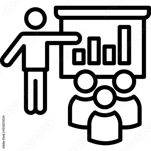 Presenting line icon