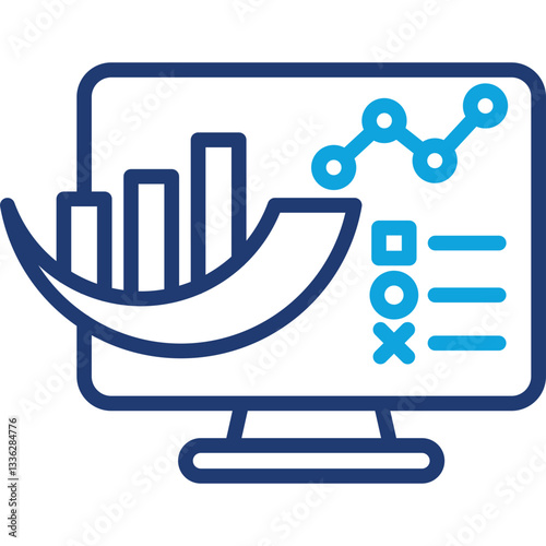 Growth line color icon