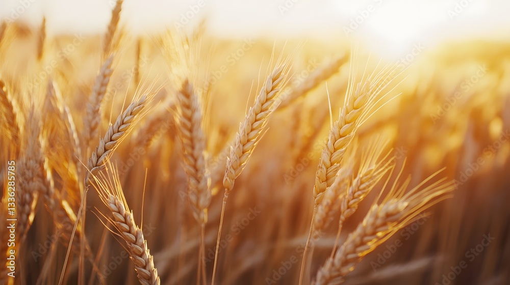 Fototapeta premium Wheat, on a white background