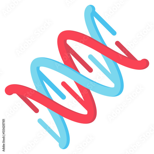 dna vector flat icon