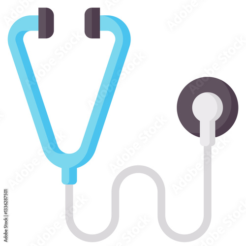 stethoscope vector flat icon