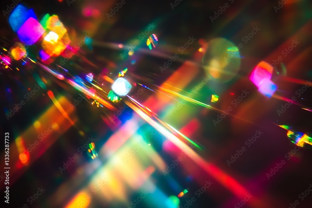 Abstract colorful light streaks and bokeh. Abstract colorful light streaks and bokeh.
