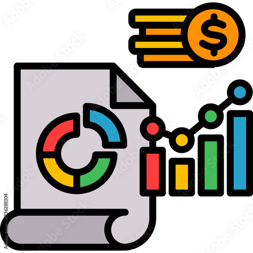 Analysis lineal color icon