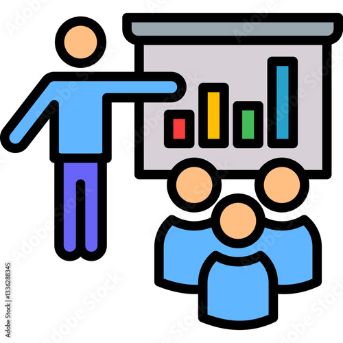 Presenting lineal color icon