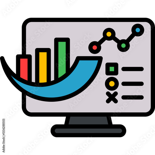 Growth lineal color icon