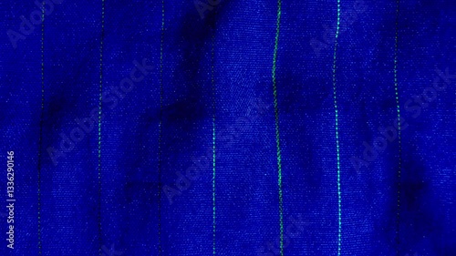 Dark Blue Textured Fabric Background with Visible Fiber Lines