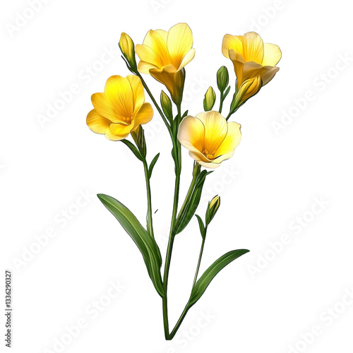 Wallpaper Mural [Transparent Background PNG]Beautiful Yellow Flowers Illustration Torontodigital.ca