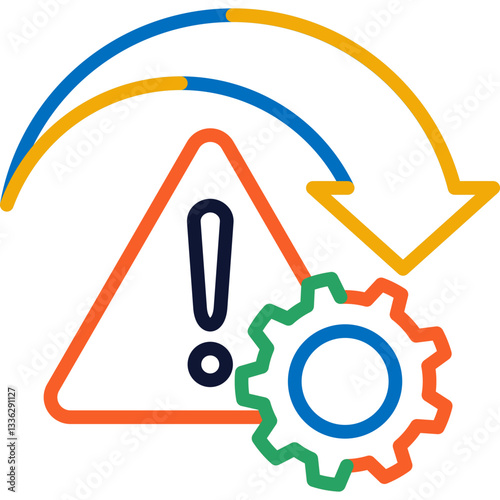 Risk playful lined icon