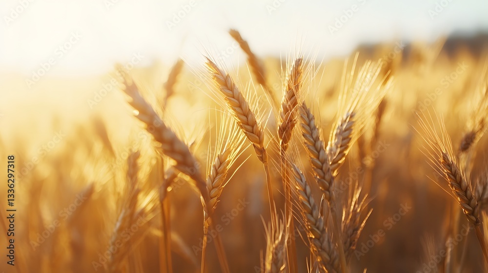 Fototapeta premium Wheat, on a white background