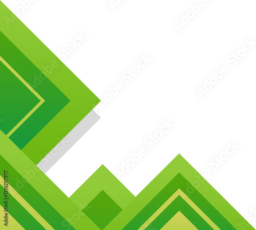 Free Download Green Geometric Corner - GFXLoad