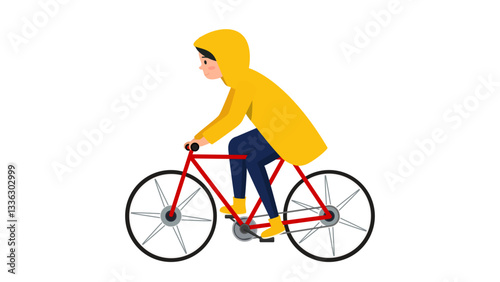 Boy or girl riding a bicycle