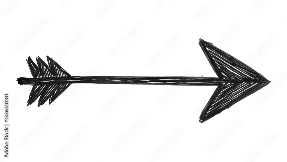 Hand drawn arrow isolated on transparent background Hand drawn arrow isolated on transparent background