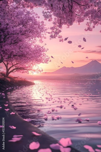 Pink cherry blossoms