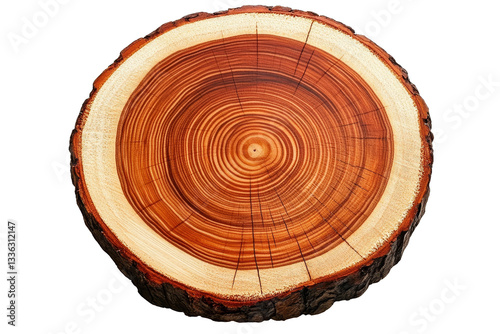 [Transparent Background PNG]Close-up of a Wooden Tree Slice