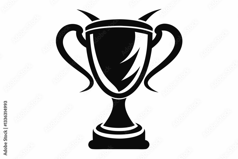 gold trophy line art silhouette vector illustration gold trophy line art silhouette vector illustration
