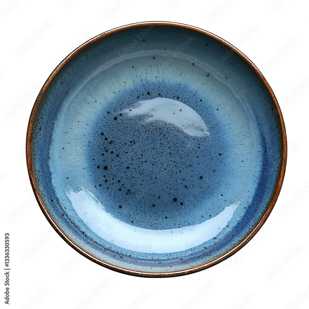 Blue ceramic bowl empty top view rustic design kitchenware Blue ceramic bowl empty top view rustic design kitchenware