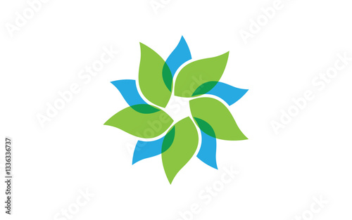 Healthy life tree leaf concept logo design template v.33