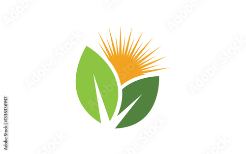 Healthy life tree leaf concept logo design template v.39