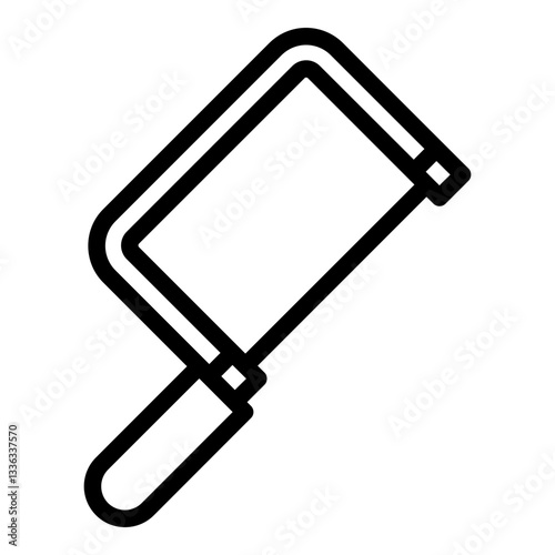 Coping saw icon. Vector line icon