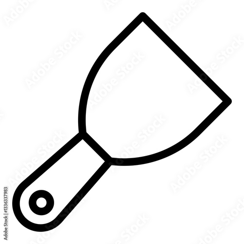 Putty knife icon. Vector line icon