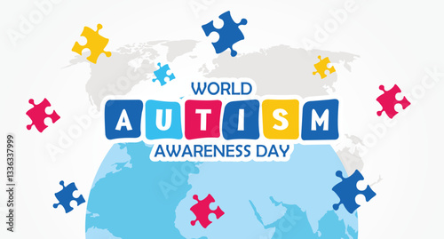 World autism awareness day poster simple design