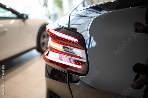 Close up of the car back LED light