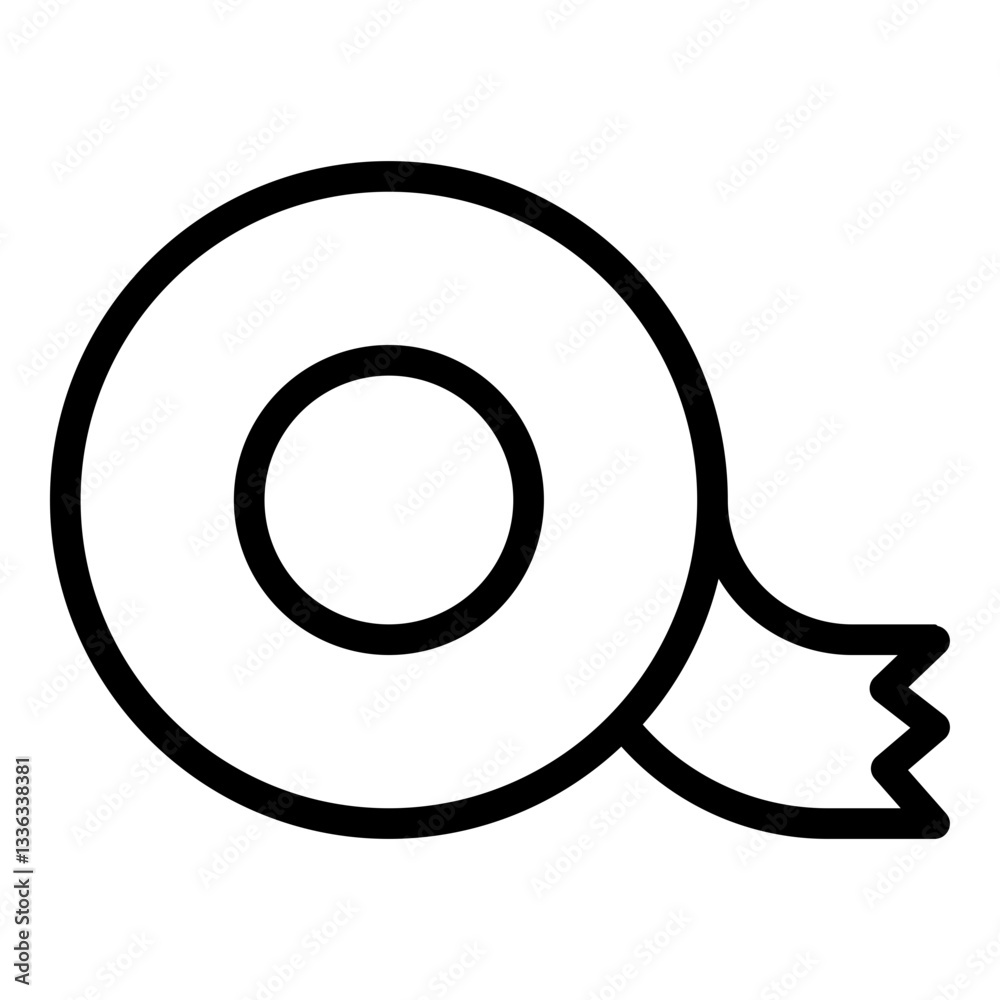 Tape icon. Vector line icon Tape icon. Vector line icon