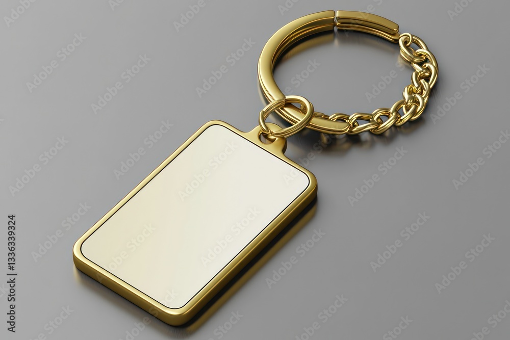 Fototapeta premium Blank space on keychain mockup for showcasing design ideas.