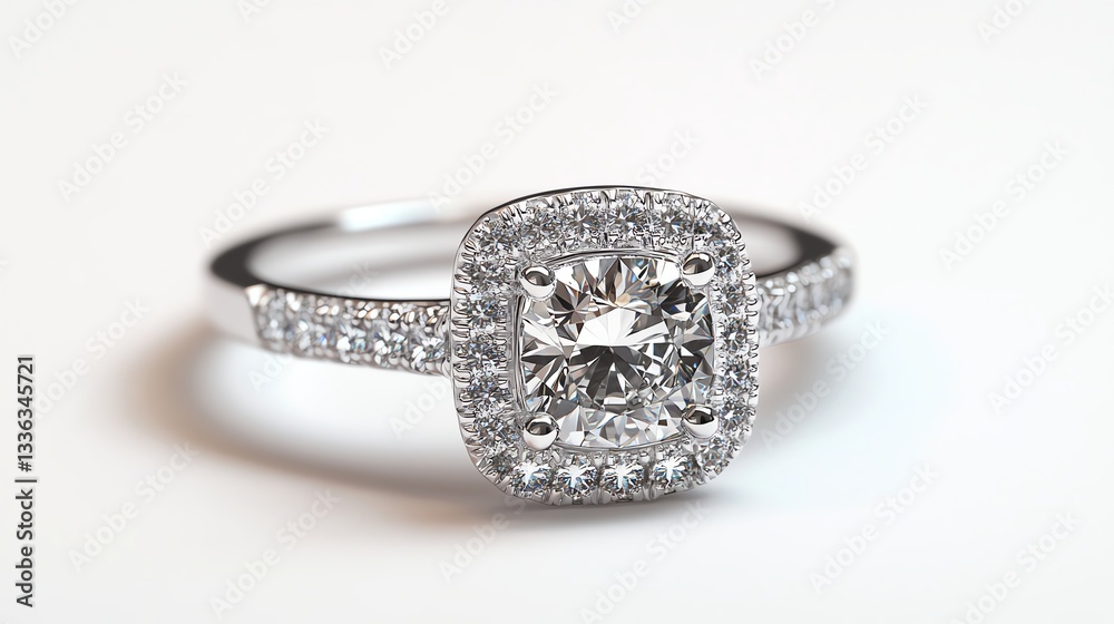 Elegant diamond ring with sparkling details. Elegant diamond ring with sparkling details.