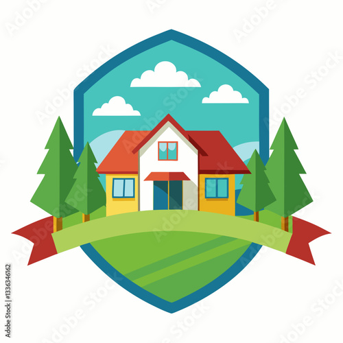 real estate banner with home visuals