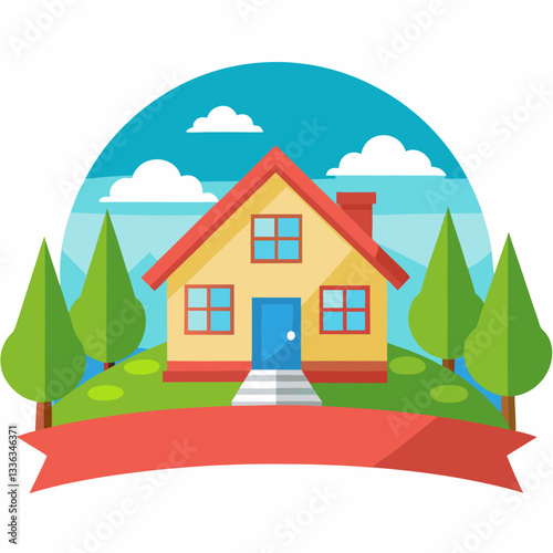 real estate banner with home visuals