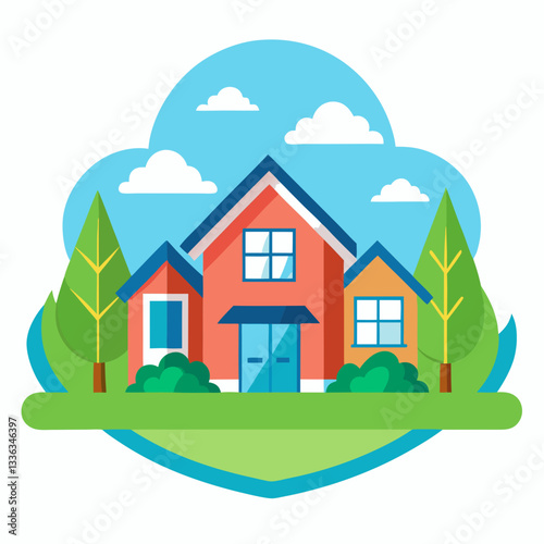 real estate banner with home visuals