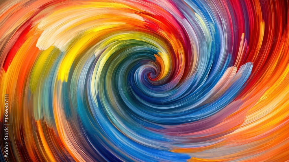 A colorful swirl of paint depicting vibrant abstract movement A colorful swirl of paint depicting vibrant abstract movement